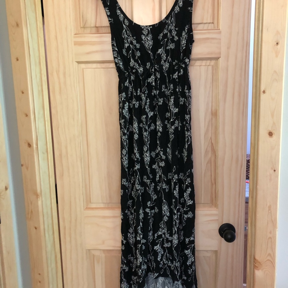 Black and white floral Maternity maxi dress